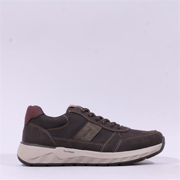 Rieker Men Theo Laced Casual Shoe - Brown Leather